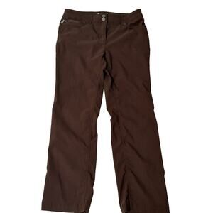 Jones New York Sport Stretch Casual Pants, Brown, Size 8